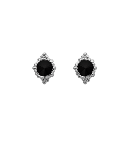 Miss Bonnie earrings - Jet (Silver)