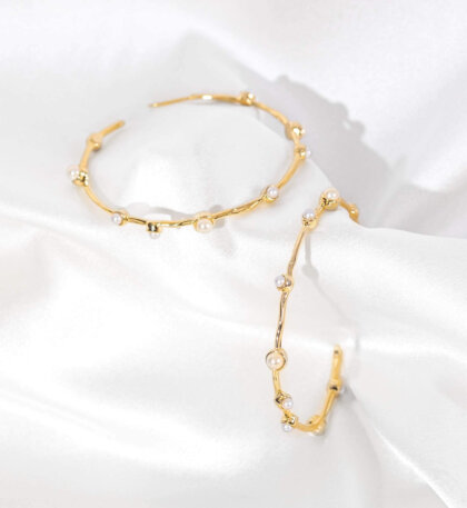 Jagger earrings - Ivory (Gold)