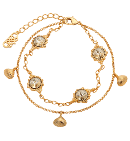 Bonnie bracelet - Crystal (Gold)