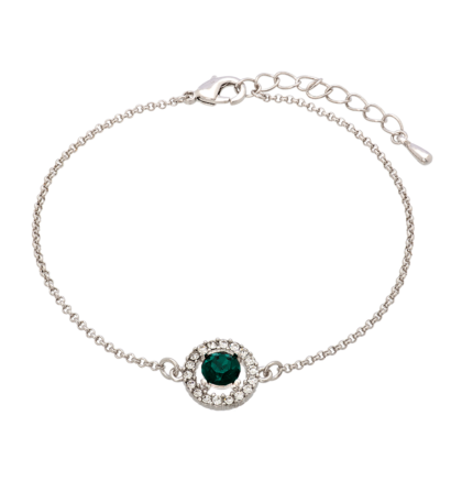 Miss Miranda bracelet - Emerald (Silver)