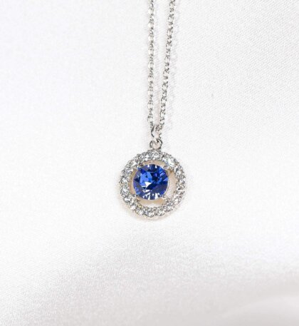 Miss Miranda necklace - Sapphire (Silver)