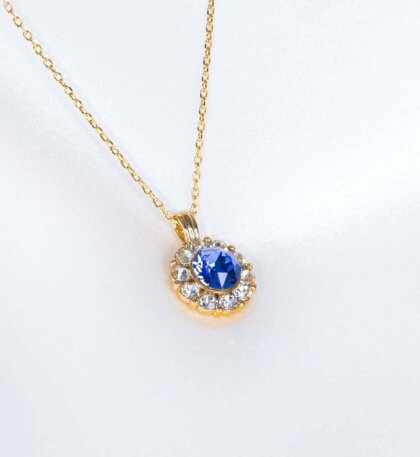 Sofia necklace - Sapphire (Gold)