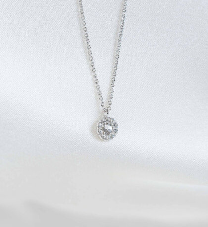 Petite Miss Sofia necklace - Crystal (Silver)