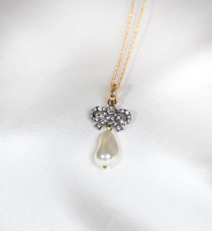 Marie Antoinette pearl necklace - Crystal
