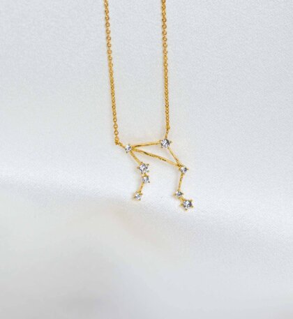 Libra (Vågen) star sign - Gold