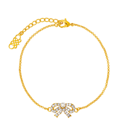 Petite Antoinette bow bracelet - Crystal (Gold)