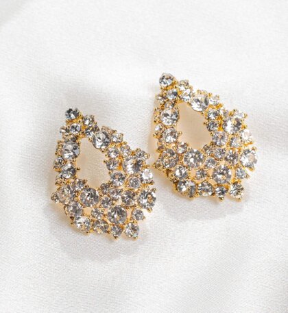 Alice earrings - Crystal (Gold)