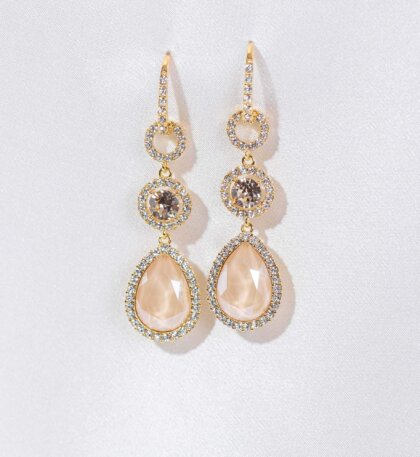 Amy earrings - Ivory créme lacquer