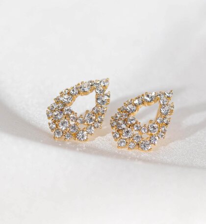 Petite Alice earrings - Crystal (Gold)