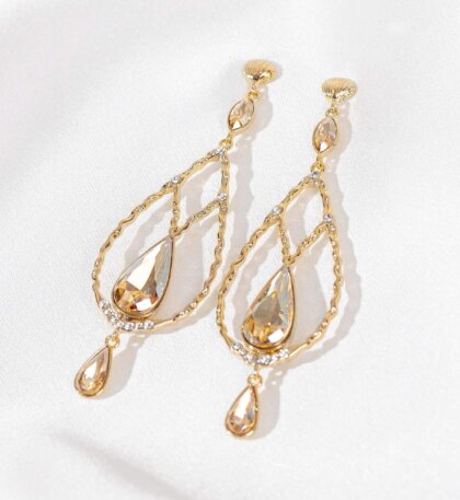Garbo earrings - Golden shadow (Gold)