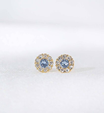 Petite Miss Sofia earrings - Light sapphire