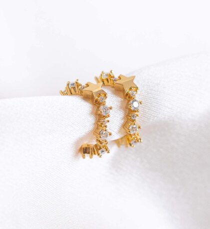 Petite Capella earrings - Crystal (Gold)