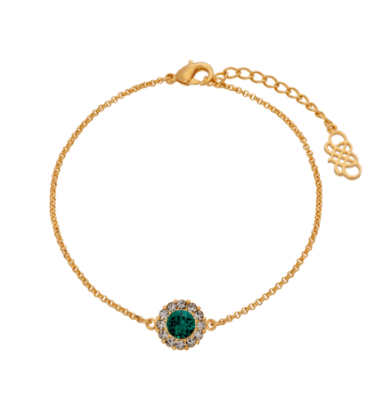 Celeste bracelet - Emerald / Black diamond