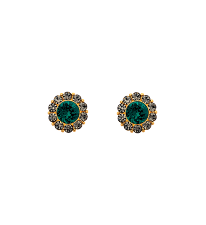 Miss Sofia earrings - Emerald / Black diamond